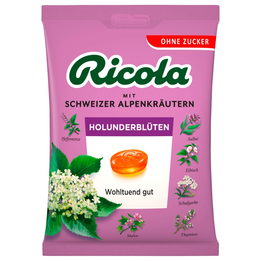 Ricola Holunderblüten zuckerfrei 75g